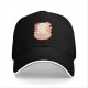 Black Baseball Cap With Cute Dinosaur In Ramen Bowl Graphic