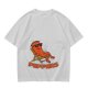 Olive T-shirt with Relaxed Cartoon Chili Pepper Wearing Sunglasses and Peppers Text