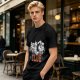 Olive T-Shirt With Cartoon Characters And 'CLUB' Graphic Print