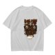 Black Coffee Skull Ghosts Graphic Olive Green T-Shirt