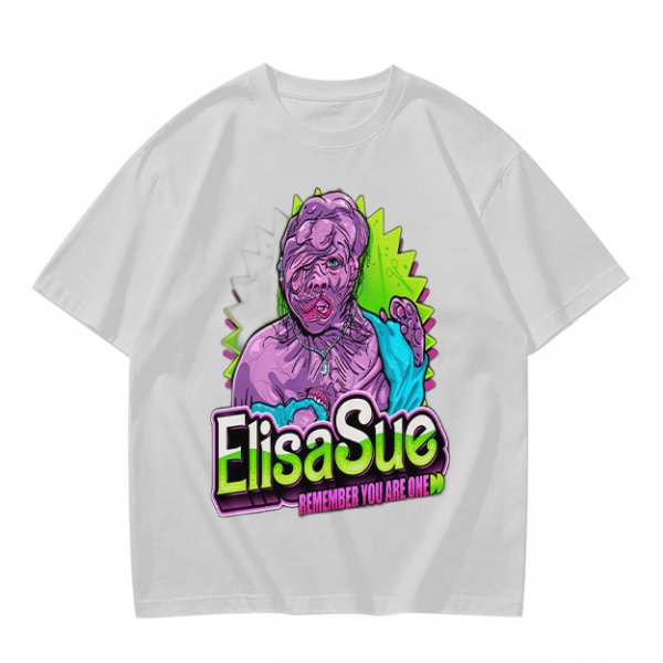 Olive Graphic T-Shirt With ElisaSue Artwork And Slogan