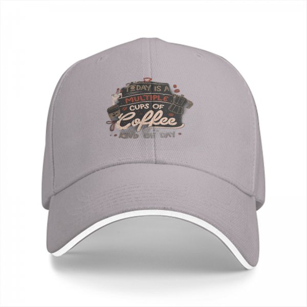 Black Baseball Cap With Coffee Lover Quote Design