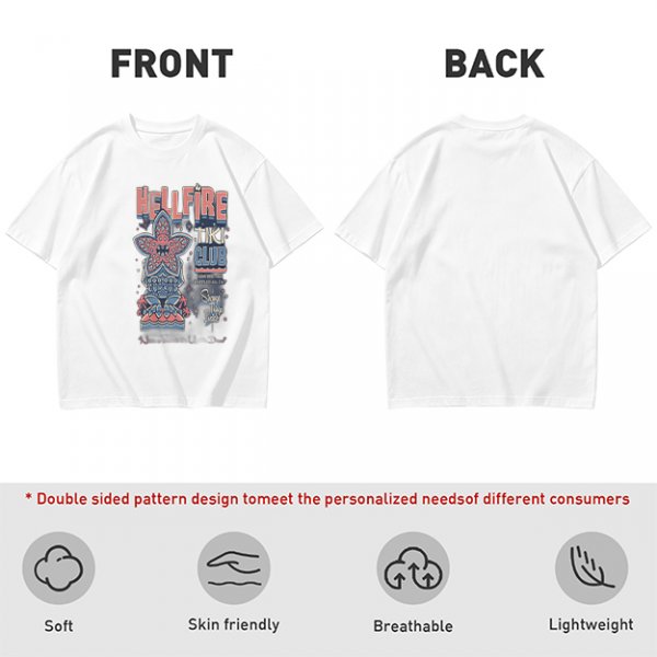 Olive T-Shirt with Hellfire Tiki Club Tiki Totem Graphic Print