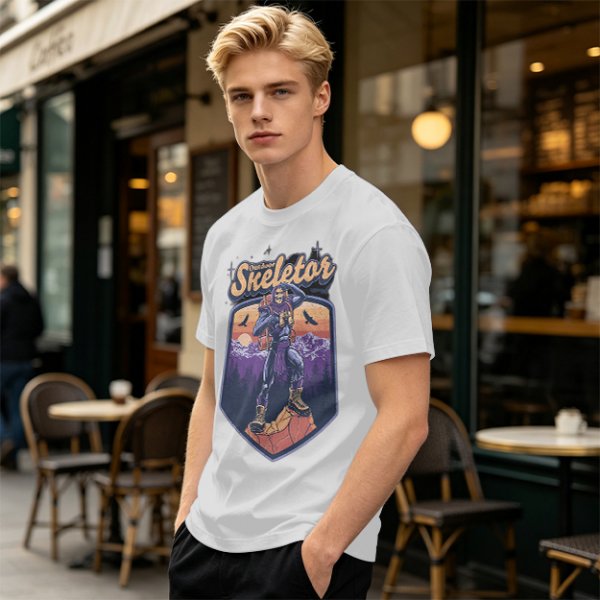 Outdoor Skeletor Hiking Graphic Olive T-Shirt