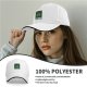 Black baseball cap with green 'DISOBEY' portrait graphic