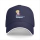 Black Baseball Cap With Watercolor Moon And Silhouette Art Print