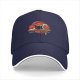 Black baseball cap with cute sushi cat graphic print