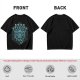 Olive T-Shirt With Blue Beholder Monster Graphic Print