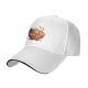 Black Baseball Cap With Cute Ramen Bowl Graphic Design