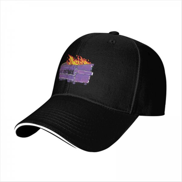 Black baseball cap with burning dumpster my future graphic