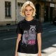 Olive graphic t-shirt with raccoons and 'I Will Rise Eventually' text