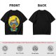 Olive T-Shirt with Trippy Mushroom House Graphic Design