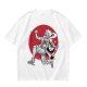 Olive T-shirt with Luffy Gear 5 Sun God Nika Anime Print