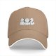Black baseball cap with three stylized hamster graphic print