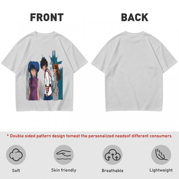 Anime Character Graphic Olive Green T-Shirt