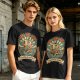 Olive T-shirt with Pirate Ship Homeward Bound Tattoo Style Print