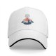 Black Baseball Cap With Mountain Hiker Silhouette Landscape Art