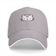 Black Baseball Cap With Pentagram Cat Graphic Design