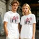 Olive Green T-Shirt With Cute Mushroom Creature Graphic