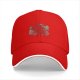 Black Baseball Cap With Subtle Nature Inspired Graphic Print