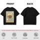 Oversized Dark Green T-Shirt With The Coffee Tarot Card Style Print