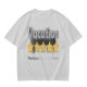 Olive Green T-Shirt With Vacation And Five Star Graphic Print