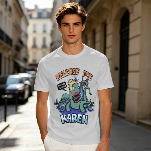 Release The Karen Octopus Graphic T-Shirt