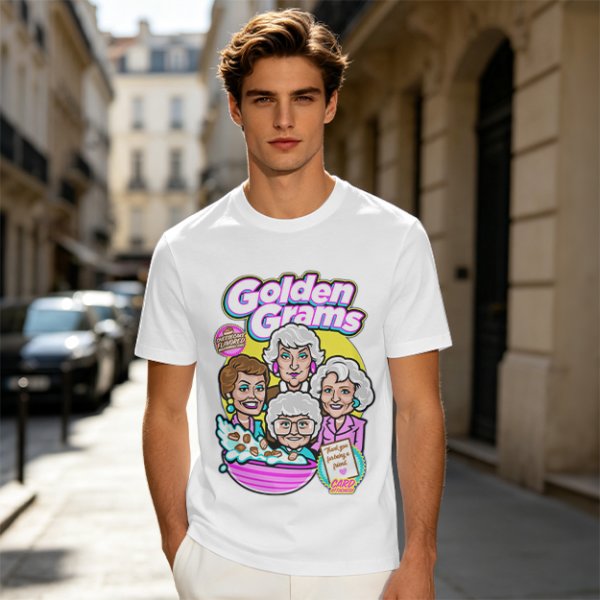Golden Grams Themed Graphic T-Shirt Featuring The Golden Girls