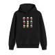 Black Hoodie With Superhero Themed Beer Mugs Print