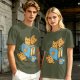 Olive T-Shirt With Cute Cat Toast Toaster Breakfast Art