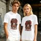 Olive t-shirt with coffee bear graphic that says a cup of coffee solves everything