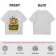 Olive T-Shirt with Smiling Grilled Burger Graphic