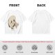 Olive T-Shirt With Cute Angry Ghost Holding Axe Graphic