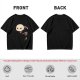Olive T-shirt with Grumpy Axolotl Holding Coffee Print