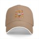 Black Baseball Cap With Christmas Gingerbread Characters Print