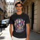 Olive Graphic Tee with Anime Character Group Print