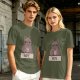 Olive T-Shirt With Grumpy Bear Holding Coffee Mug And 'NOPE' Print