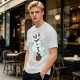 Olive Green T-Shirt With Sleeping Sky Bison On Clouds Print
