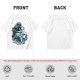 Olive T-shirt with Waterbender Character and Wave Art Print