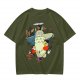 Totoro and Girls Fly Me To The Moon Graphic T-Shirt Design