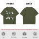 Olive T-Shirt With Cute Rolling Panda Graphic Prints