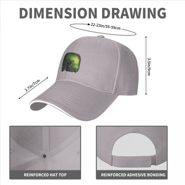 Black Baseball Cap With Glowing Green Cat Bubble Art Print