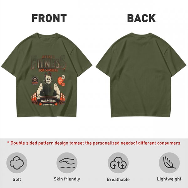 Myers Fitness For Slashers Horror Themed Graphic T-Shirt