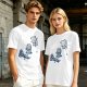 Olive T-Shirt With Rock Paper Scissors Cartoon Characters