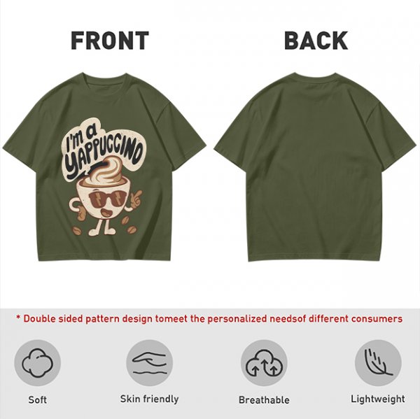 I'm a Yappuccino Coffee Cup Character Graphic T-Shirt