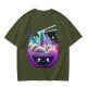 Olive T-Shirt With Galaxy Ramen Bowl Kawaii Graphic