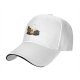 Black Baseball Cap With Campfire And Characters Graphic Print