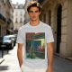 Olive T-Shirt With Surreal Bar Scene Graphic Print