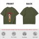 Olive T-Shirt With Capybara Frappuccino Graphic Print