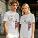Olive green t-shirt with funny 'I'm a little chili' cartoon chili print